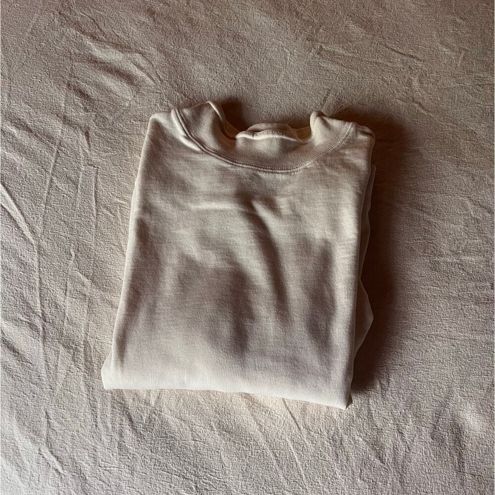 Na Nin James Cotton Mock Neck Sweatshirt Eggshell Small